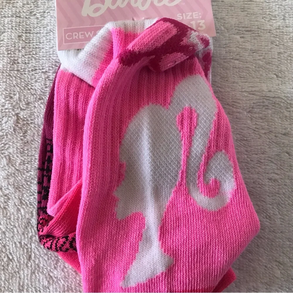 NWT Barbie crew socks size 9-13